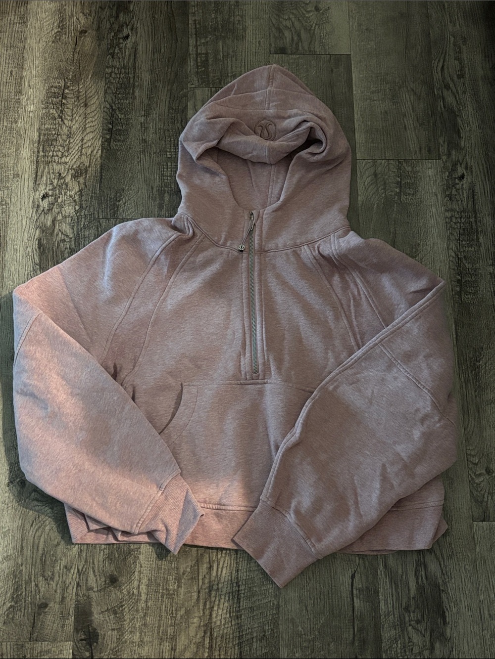 Lululemon Scuba Half-Zip Cropped Oversized Hoodie - Pink - Size XL/XXL